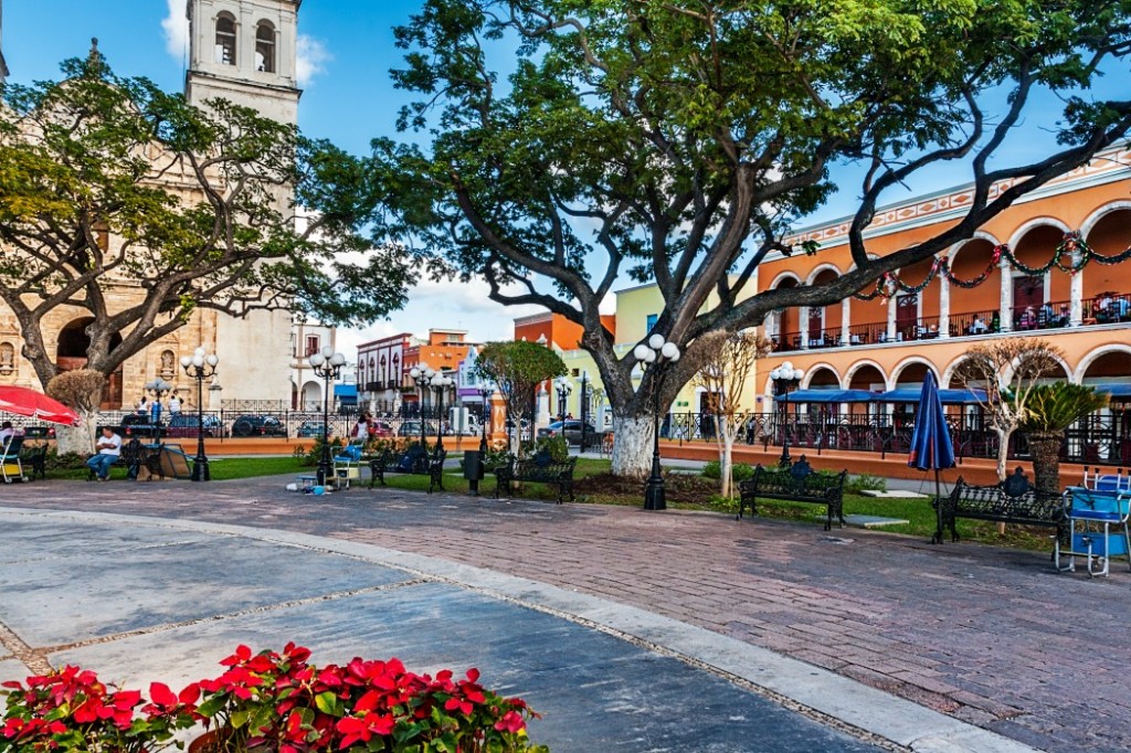 In Mexico, the town plaza is where everything happens. 