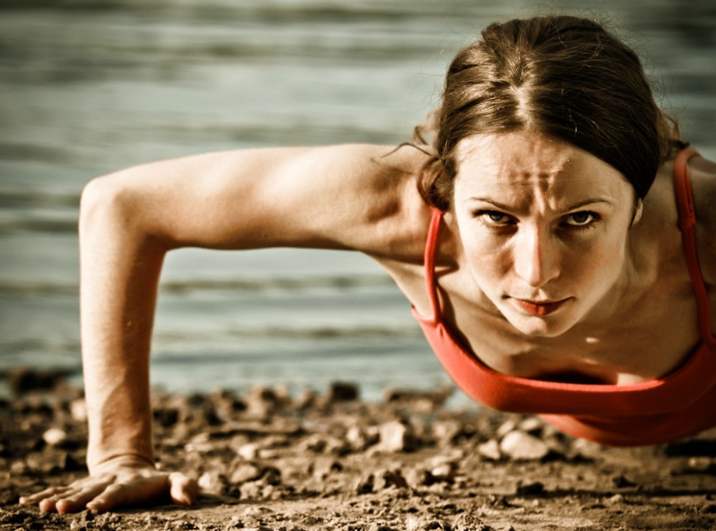 The classic push up is one of the best exercises to tone your arms