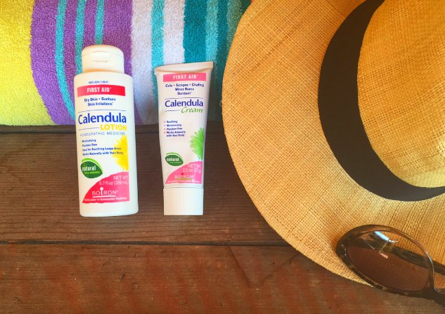 Before and after sun skin-care with Calendula