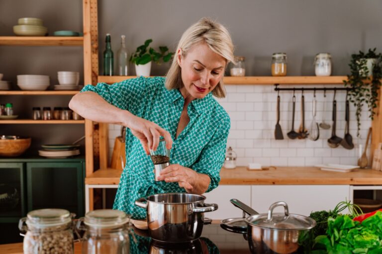 middleaged woman cooking