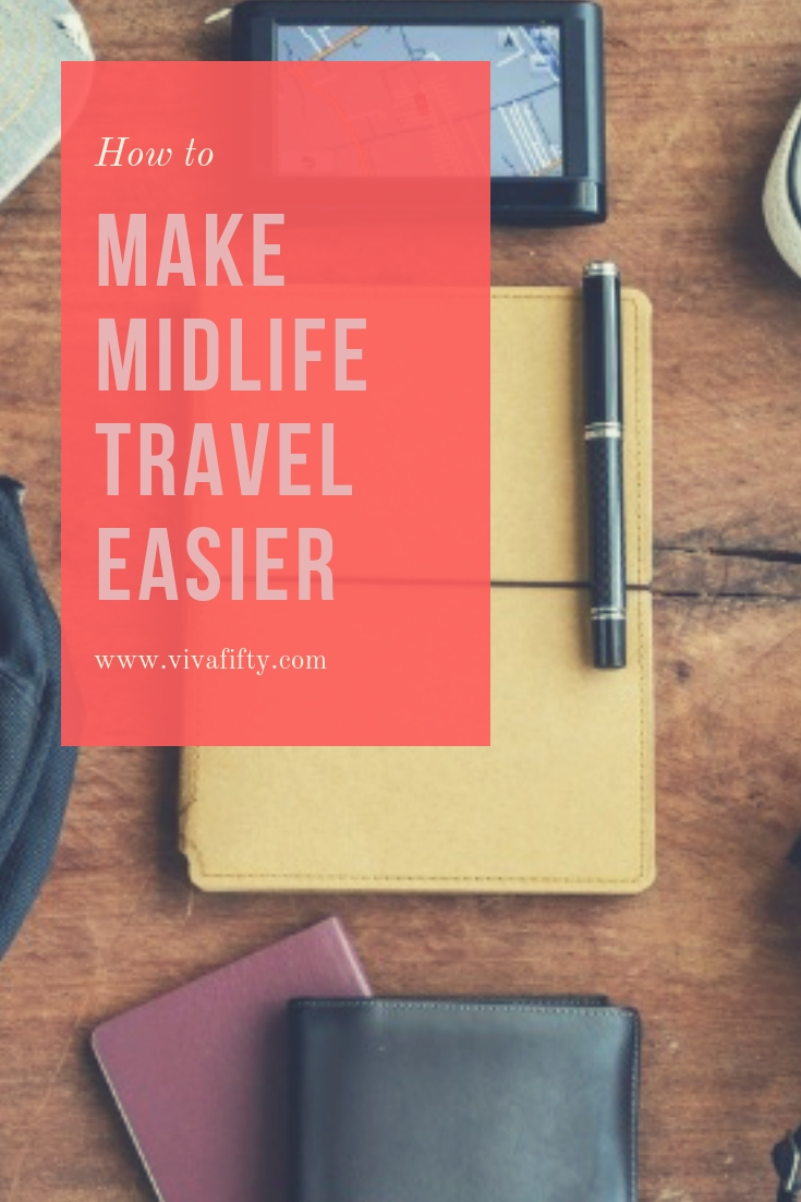 Whether you still consider yourself an adventurer or you have hardly any travel experience under your belt, exploring the world may look a bit different when you're 50 than it did when you were 20.  Here is how to make it easier on yourself and/or your parents. #travel #midlife #traveltrips #over50