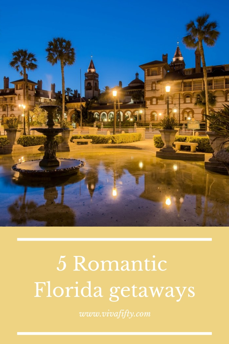 Everyone could use a vacation, especially in midlife. Here are a few ideas for romantic Florida getaways from Key West to St. Agustine. #travel #staugustine #holidays #florida