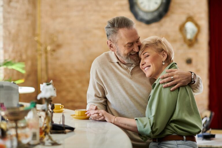 happy middleaged couple