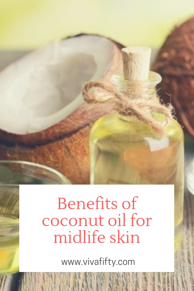 Coconut oil is multipurpose, natural, and has no added chemicals. Coconut oil has been used for centuries in tropical countries. It’s as simple as going back to what people used to do before chemicals made their way into sophisticated skin and hair-care products. #skincare #coconutoil #midlife #over40 #over50