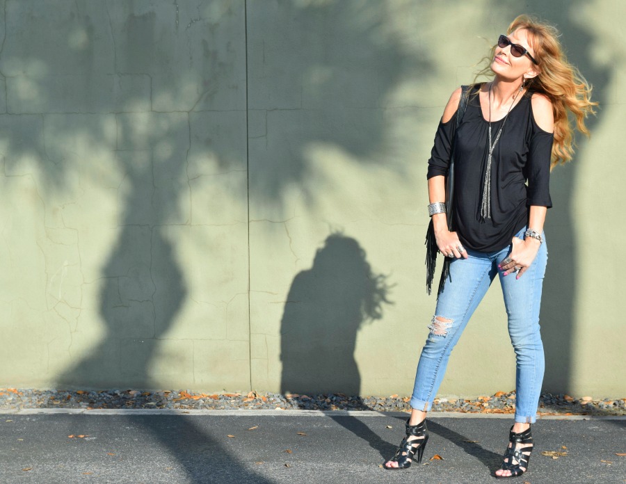 Give fall the cold shoulder with this top by Covered Perfectly