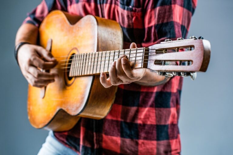 man playing the guitar