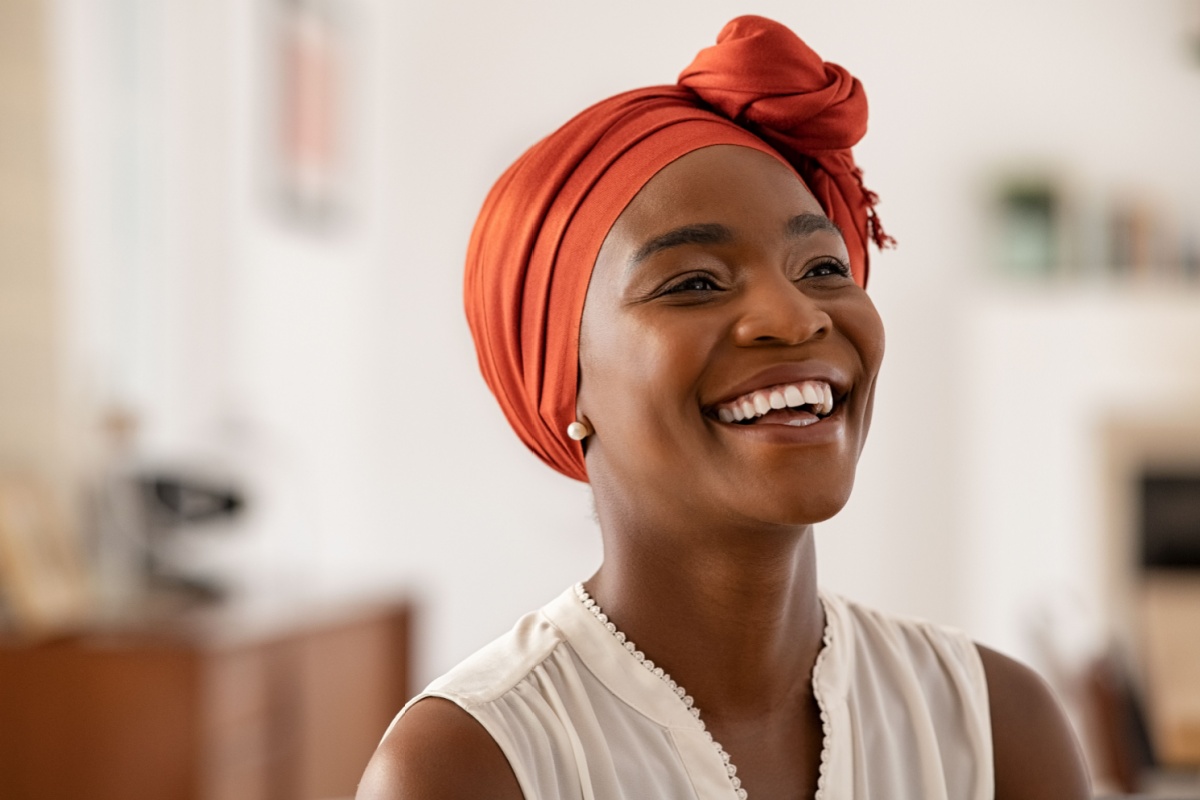 woman smiling