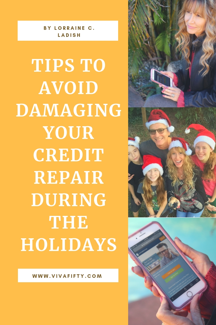 Holiday shopping and travel could damage your credit repair process. Here are some things you can do to avoid this. #AD #shopping #creditscore #creditrepair #holidays