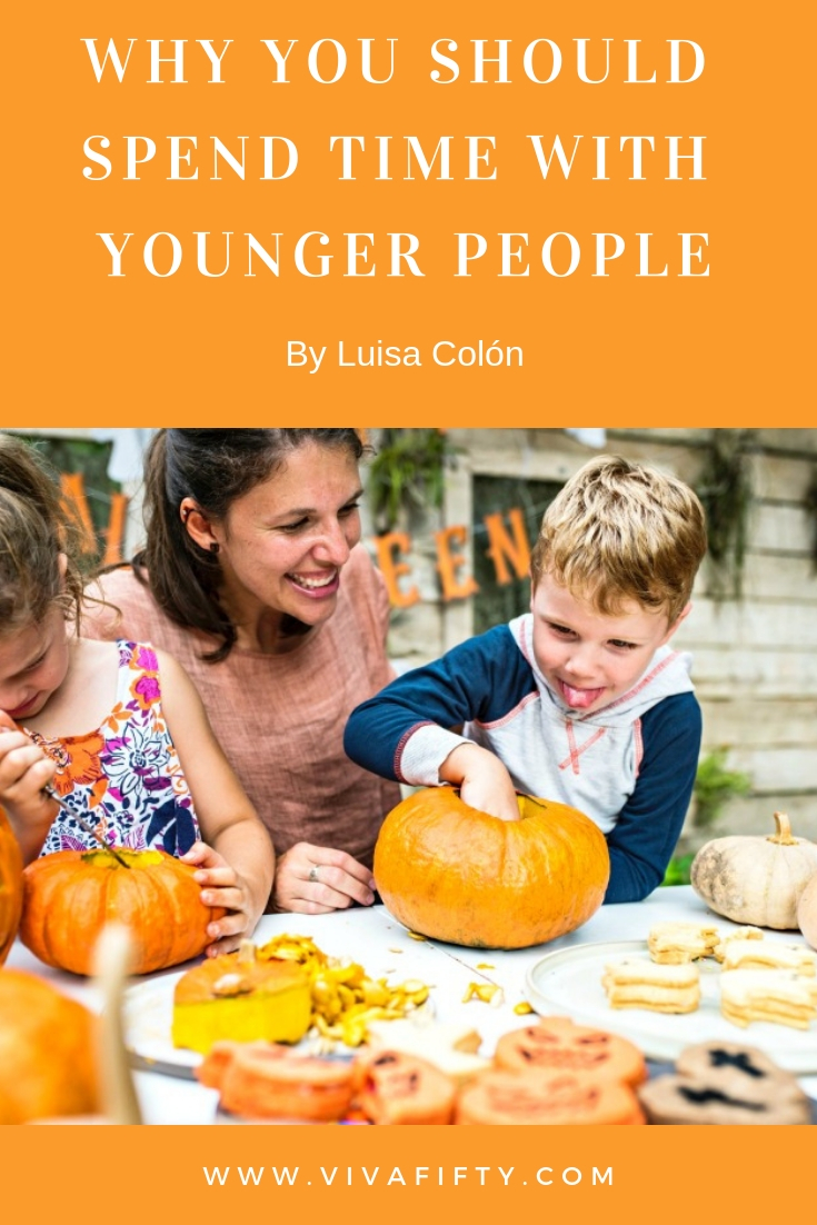 Hanging out with young people can be beneficial to both parties. Intergenerational relationships provide mutual support and opportunities to learn. #grandparents #friendship #midlife 