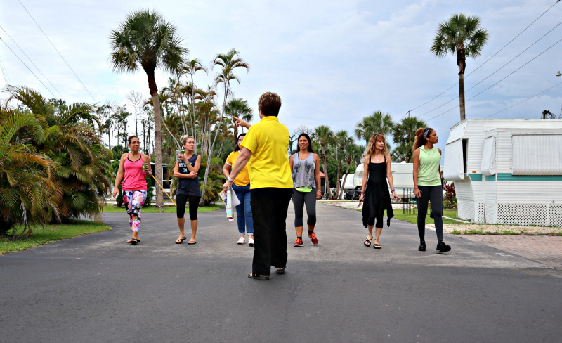 This is what a wellness retreat at a Florida campground looks like