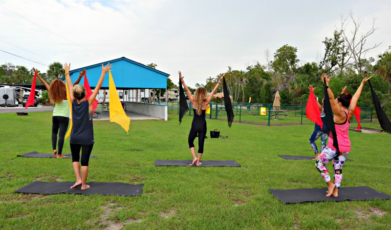This is what a wellness retreat at a Florida campground looks like