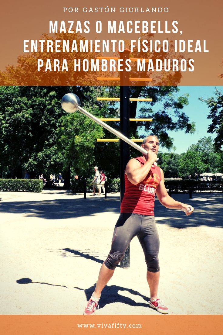 Los hombres maduros, de 40 ó 50 en adelante, pueden beneficiarse del entrenamiento con mazas o macebells. #entrenamiento #macebells #ejercicio 