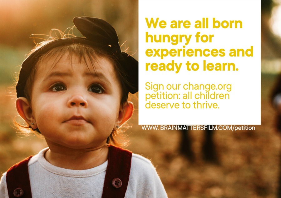 Toys and money do not determine a child’s future success. According to the documentary “Brain Matters,” life experiences before the school years are key.