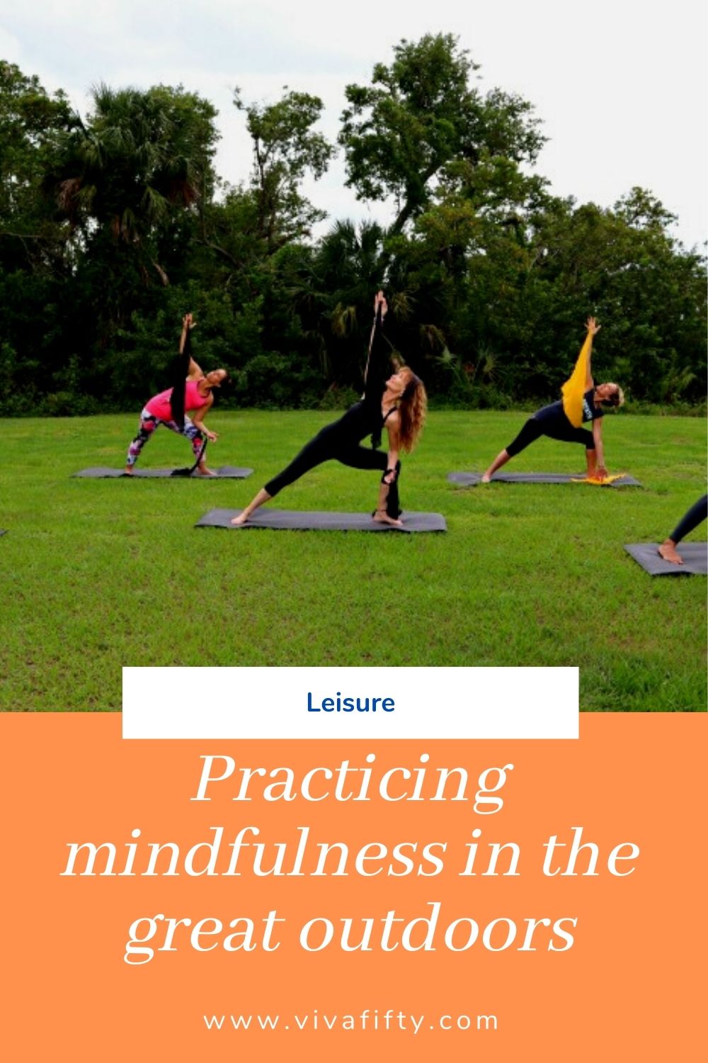 Women practicing yoga