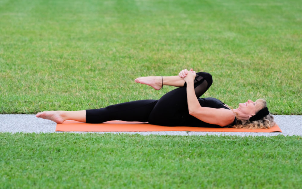 In midlIn midlife and beyond, back pain is extremely prevalent. Here are 4 yoga poses that can help alleviate it.ife and beyond, back pain is extremely prevalent. Here are 4 yoga poses that can help alleviate it.